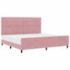 vidaXL Karbi vedrumadrats peaga Roosa 200 x 200 cm Samet