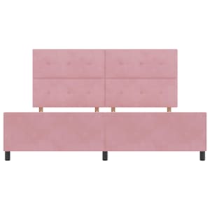 Postel s boxspringem s čelo Růžová 200 x 200 cm samet - obrázek 7