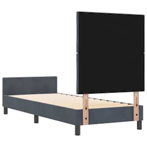 Postel s boxspringem s čelo Tmavě šedá 80 x 200 cm samet - obrázek 9