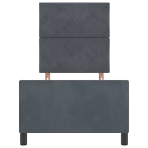 Postel s boxspringem s čelo Tmavě šedá 80 x 200 cm samet - obrázek 7