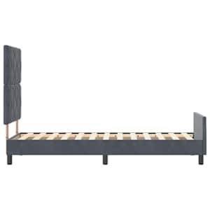 Postel s boxspringem s čelo Tmavě šedá 80 x 200 cm samet - obrázek 8