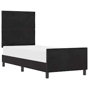 Postel s boxspringem s čelo Černá 80 x 200 cm samet - obrázek 2