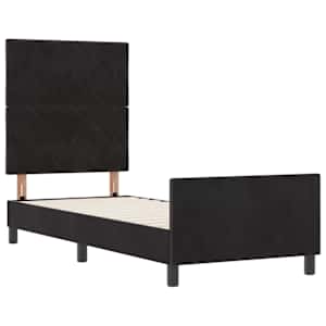 Postel s boxspringem s čelo Černá 80 x 200 cm samet - obrázek 5