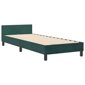 Postel s boxspringem s čelo Tmavě zelená 80 x 200 cm samet - obrázek 4