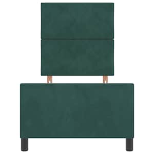 Postel s boxspringem s čelo Tmavě zelená 80 x 200 cm samet - obrázek 7
