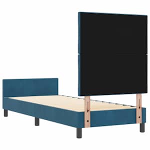 Postel s boxspringem s čelo Tmavě modrá 80 x 200 cm samet - obrázek 9