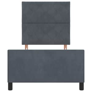 Postel s boxspringem s čelo Tmavě šedá 90 x 190 cm samet - obrázek 7