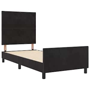 Postel s boxspringem s čelo Černá 90 x 200 cm samet - obrázek 5