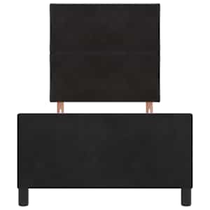 Postel s boxspringem s čelo Černá 90 x 200 cm samet - obrázek 7