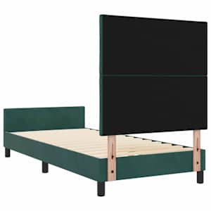 Postel s boxspringem s čelo Tmavě zelená 90 x 200 cm samet - obrázek 9