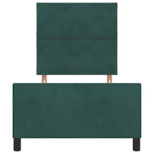 Postel s boxspringem s čelo Tmavě zelená 90 x 200 cm samet - obrázek 7