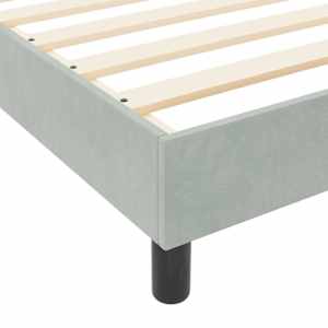 Postel s boxspringem s čelo Světle šedá 100 x 200 cm samet - obrázek 11