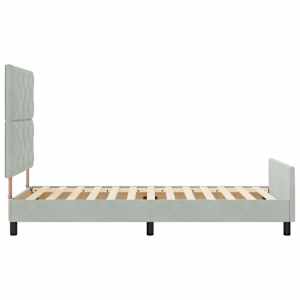 Postel s boxspringem s čelo Světle šedá 100 x 200 cm samet - obrázek 8