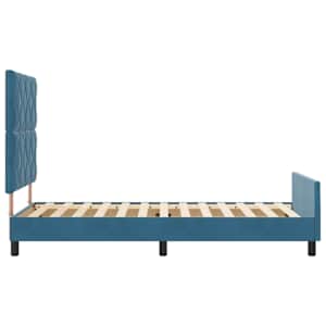 Postel s boxspringem s čelo Tmavě modrá 100 x 200 cm samet - obrázek 8