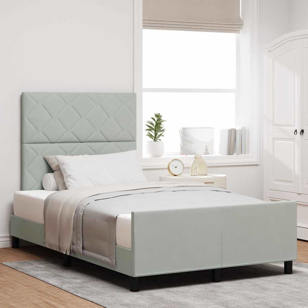Voodi Helehall 120x190 cm Samet
