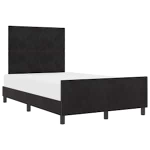 Postel s boxspringem s čelo Černá 120 x 200 cm samet - obrázek 2