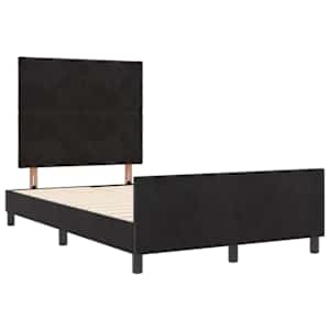 Postel s boxspringem s čelo Černá 120 x 200 cm samet - obrázek 5