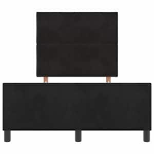 Postel s boxspringem s čelo Černá 120 x 200 cm samet - obrázek 7