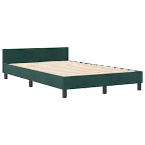 Postel s boxspringem s čelo Tmavě zelená 120 x 200 cm samet - obrázek 4