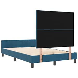 Postel s boxspringem s čelo Tmavě modrá 120 x 200 cm samet - obrázek 9
