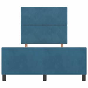 Postel s boxspringem s čelo Tmavě modrá 120 x 200 cm samet - obrázek 7