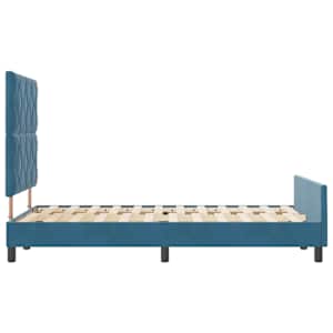 Postel s boxspringem s čelo Tmavě modrá 120 x 200 cm samet - obrázek 8