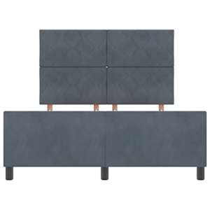 Postel s boxspringem s čelo Tmavě šedá 140 x 190 cm samet - obrázek 7