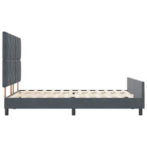 Postel s boxspringem s čelo Tmavě šedá 140 x 190 cm samet - obrázek 8