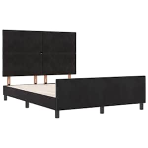 Postel s boxspringem s čelo Černá 140 x 200 cm samet - obrázek 5