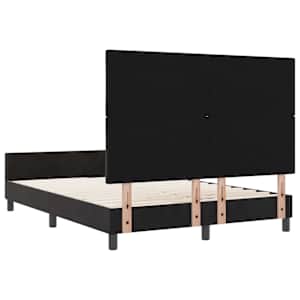 Postel s boxspringem s čelo Černá 140 x 200 cm samet - obrázek 9