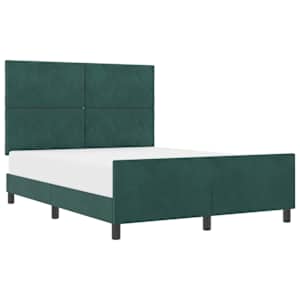 Postel s boxspringem s čelo Tmavě zelená 160 x 200 cm samet - obrázek 2