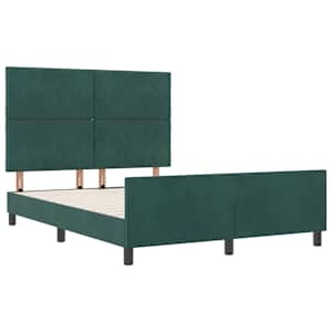 Postel s boxspringem s čelo Tmavě zelená 160 x 200 cm samet - obrázek 5