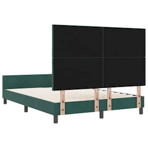Postel s boxspringem s čelo Tmavě zelená 160 x 200 cm samet - obrázek 9