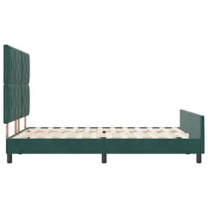 Postel s boxspringem s čelo Tmavě zelená 160 x 200 cm samet - obrázek 8