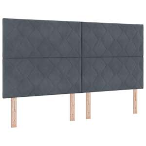 Postel s boxspringem s čelo Tmavě šedá 180 x 200 cm samet - obrázek 6