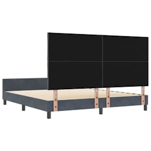 Postel s boxspringem s čelo Tmavě šedá 180 x 200 cm samet - obrázek 9