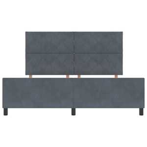 Postel s boxspringem s čelo Tmavě šedá 180 x 200 cm samet - obrázek 7