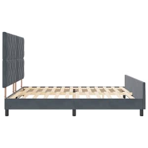 Postel s boxspringem s čelo Tmavě šedá 180 x 200 cm samet - obrázek 8
