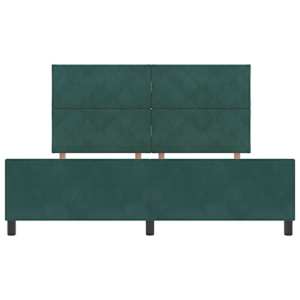Postel s boxspringem s čelo Tmavě zelená 180 x 200 cm samet - obrázek 7