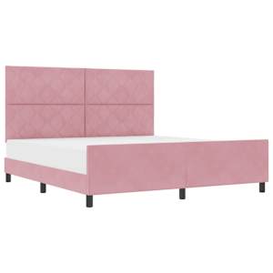 Postel s boxspringem s čelo Růžová 180 x 200 cm samet - obrázek 2