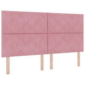 Postel s boxspringem s čelo Růžová 180 x 200 cm samet - obrázek 6