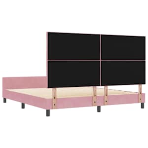 Postel s boxspringem s čelo Růžová 180 x 200 cm samet - obrázek 9