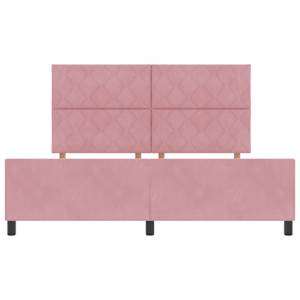 Postel s boxspringem s čelo Růžová 180 x 200 cm samet - obrázek 7