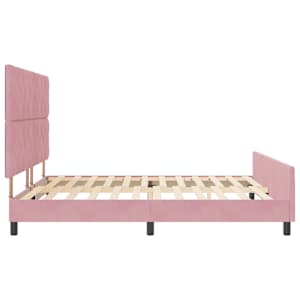 Postel s boxspringem s čelo Růžová 180 x 200 cm samet - obrázek 8