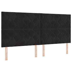 Postel s boxspringem s čelo Černá 200 x 200 cm samet - obrázek 6
