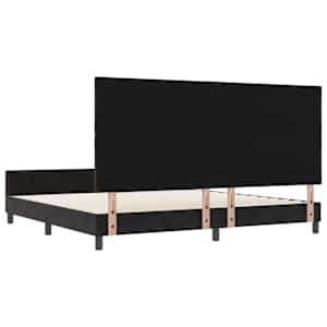 Postel s boxspringem s čelo Černá 200 x 200 cm samet - obrázek 9