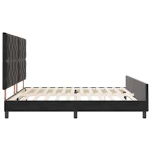 Postel s boxspringem s čelo Černá 200 x 200 cm samet - obrázek 8