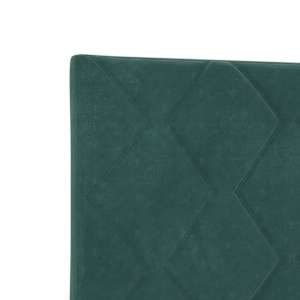 Postel s boxspringem s čelo Tmavě zelená 200 x 200 cm samet - obrázek 10