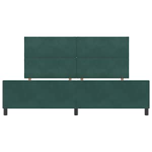 Postel s boxspringem s čelo Tmavě zelená 200 x 200 cm samet - obrázek 7