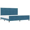 vidaXL Karbi vedrumadrats peaga Tumesinine 200 x 200 cm Samet